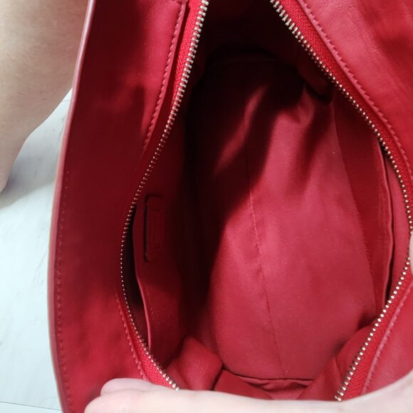 Like New Coach Blake Carryall Red Leather Shoulder Bag Purse - Picture 11 of 12